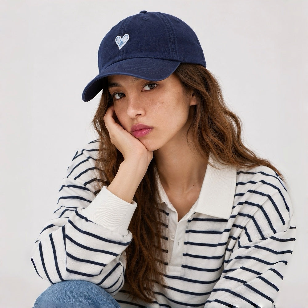 Heart Embroidery Cap