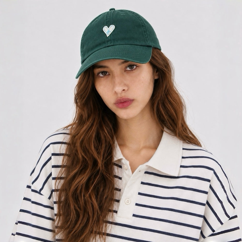 Heart Embroidery Cap