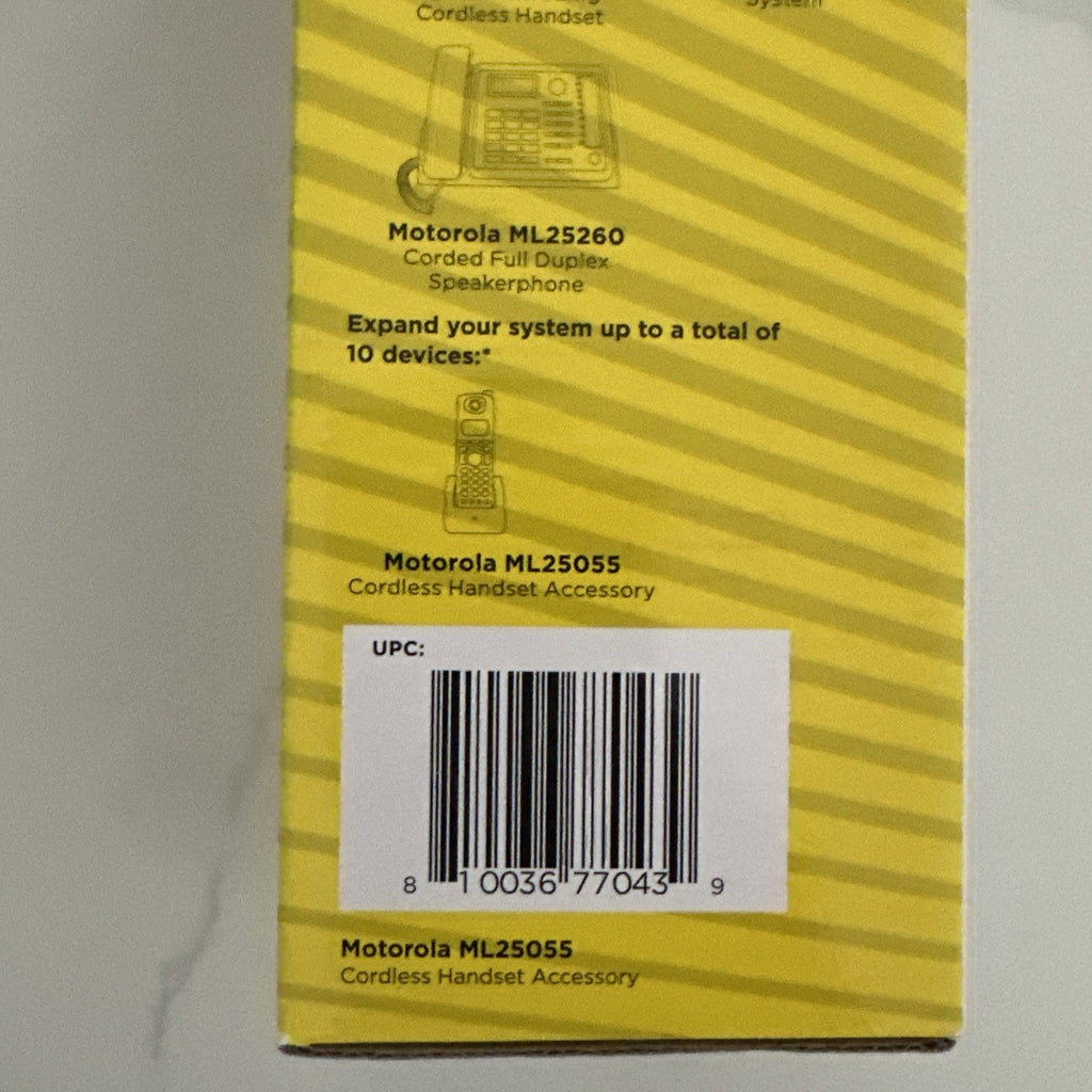 Motorola Voice Motorola Ml25055 Dect 6.0 Accessory Handset For 2-Line Business